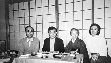 From left to right: Dr. Shigeto Aoyama; Tetsuji Aoyama; Grandmother Haseo Aoyama, Akiko Aoyama 